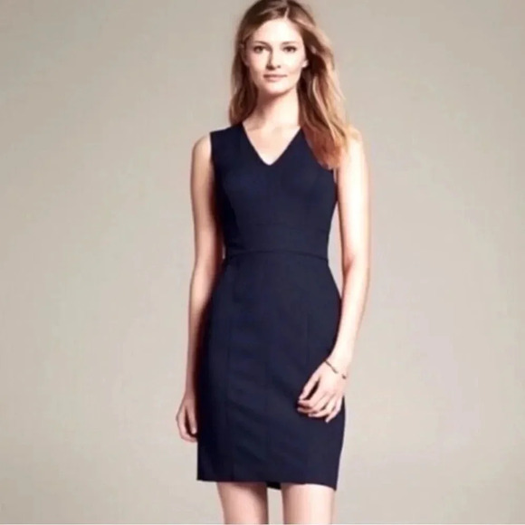 Banana Republic Dresses & Skirts - NWOT Banana Republic Navy Sleeveless Sloan Sheath Dress 2